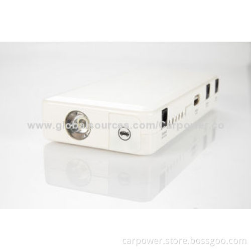 Mini jump start, 12V vehicle, power bank for mobile, laptop, MP3/MP4 players and devices